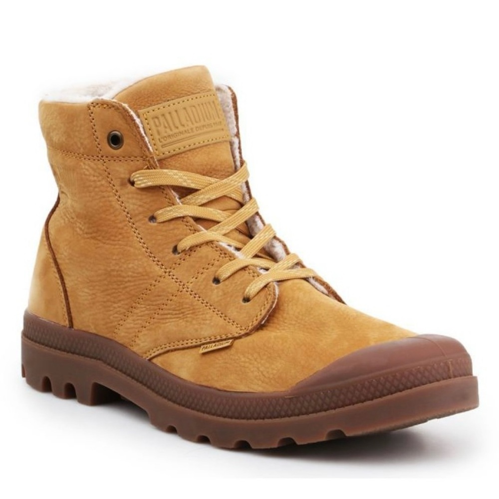 New Palladium Pallabrousse Leather Boots - Camel